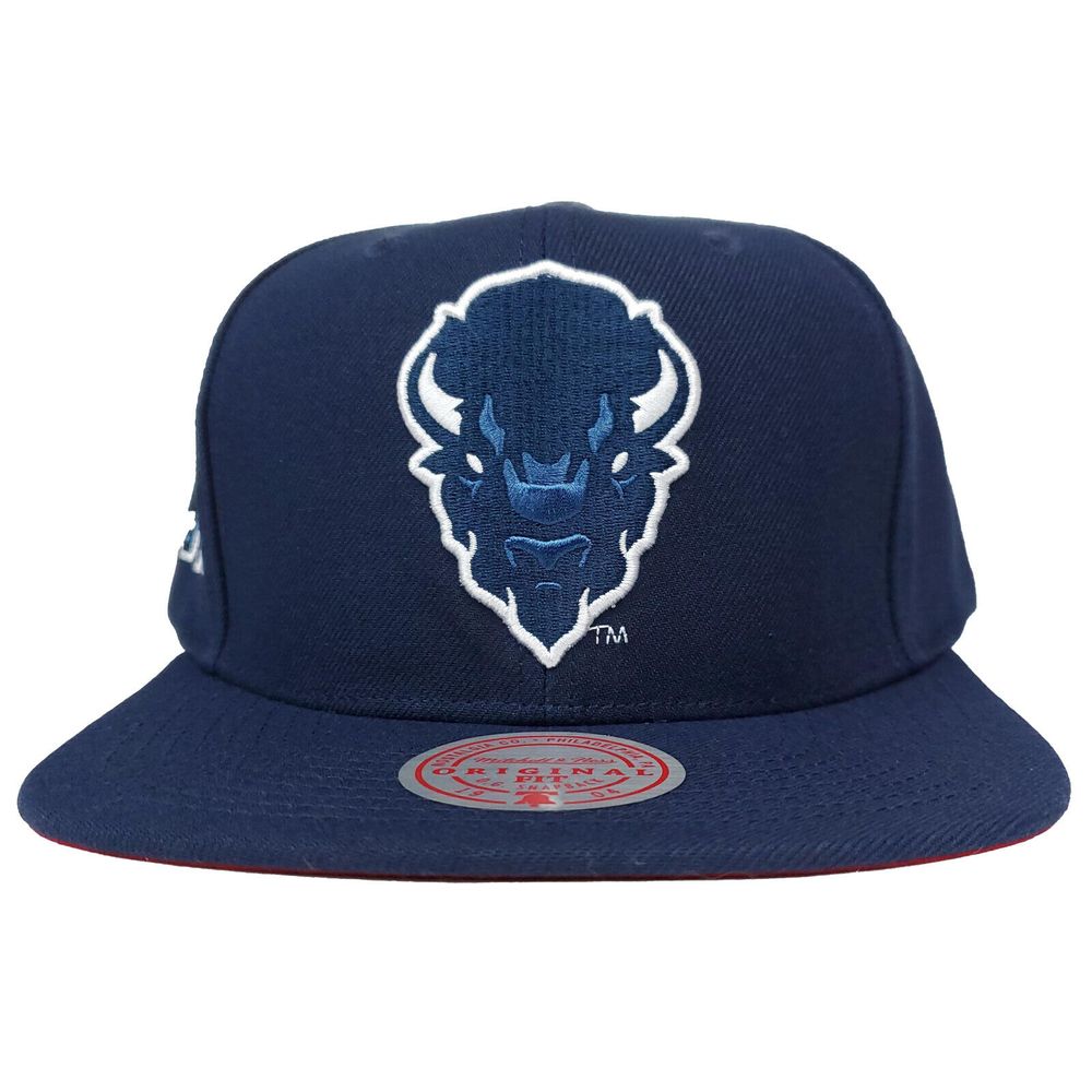 Howard Bison Mitchell & Ness Hbcu Snapback Hat Cap 3d Logo Side Logo Navy Nwt